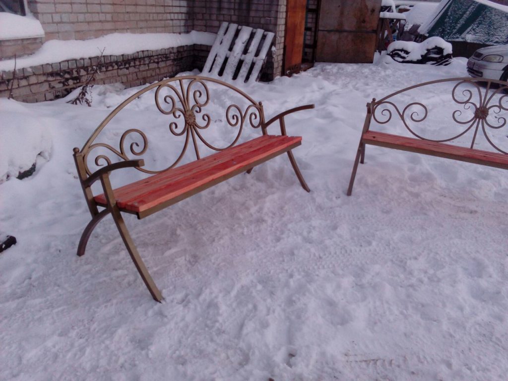 Ковка скамейки